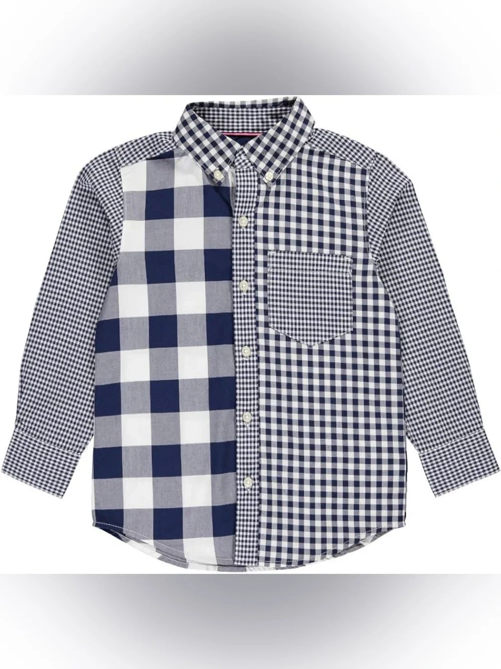 Carter's Gingham Patchwork Button-Down Shirt Boys Size 2T
